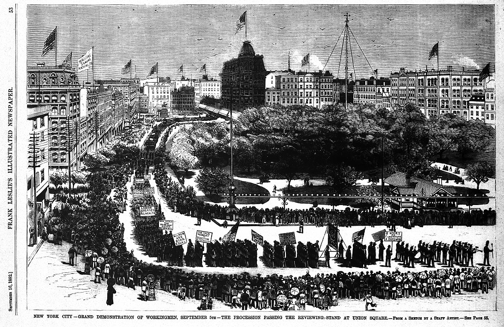 Photo from 1882 showing first Labor Day Parade